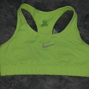 Neon green sports bra
